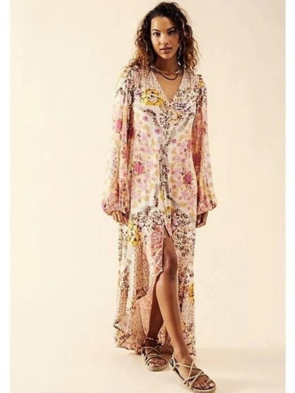 Free People Marais Printed Midi Dress